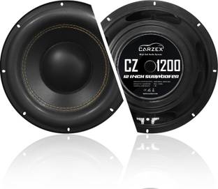 CARZEX 12 Inch Subwoofer 400W RMS, 4-ohms with 1600W Peak Power 4 Layer Copper Coil For Car 90DB Bass Audio Double Magnet Car Audio System (Single Piece) Subwoofer
