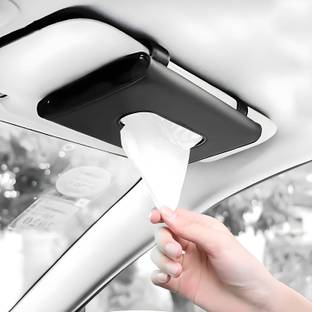 QNJL Car Leather Tissue Holder Paper Box Case Car Interior Decoration Vehicle Tissue Dispenser