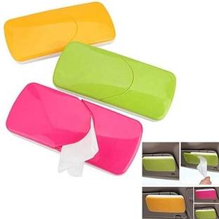 divinezon Creative Car Sun Visor Tissue Box Slide Cover Paper Napkin Holder Vehicle Tissue Dispenser