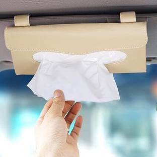 VOCADO POL11934_Car Tissue Box Holder Black Vehicle Tissue Dispenser