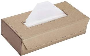 EMPICA Tissue Holder Box PU Leather For Office Home Car Vehicle Tissue Dispenser