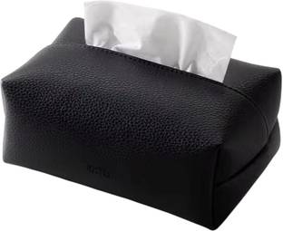 SEAFLY Luxury Leather Tissue Box Holder for Home, Car, Office & Bathroom Use Vehicle Tissue Dispenser