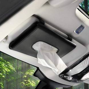 Eliane Car Tissue Holder Sun Visor Napkin Black Vehicle Tissue Dispenser
