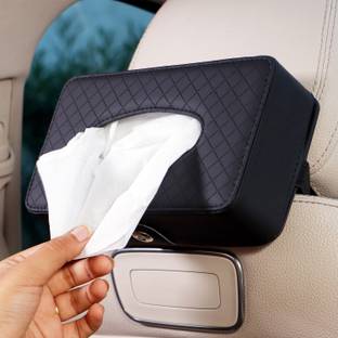 Robustt Car Sun Visor Tissue Box Paper Napkin Holder - Pack of 1 (Black Rectangle) Vehicle Tissue Dispenser