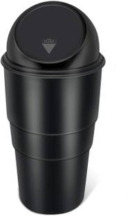 Y.S. Lifestyle Company Compact Car Dustbin with Push Lid | Multi-Purpose Plastic Mini Trash Can Car Trash Bin Bag