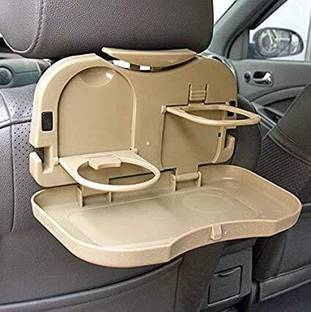 Kinzilla Plastic Car Storage Fold able Meal Drink Cup Tray Holder Back seat for Car Tray Cup Holder Tray Table