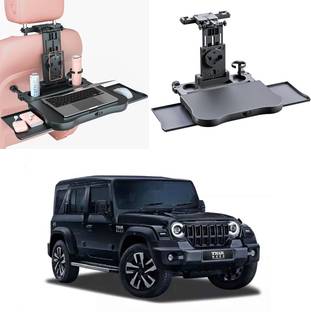 Oshotto (FT-10) Car Backseat Laptop Food Tray Desk & Storage Drawers For Thar Roxx Cup Holder Tray Table