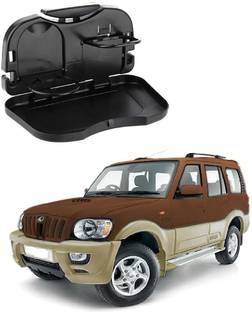 AutooNation Car Interior Storage Foldable MealDrink CupTray Backseat for Scorpio 2009 Cup Holder Tray Table