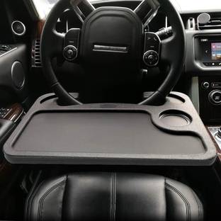 xoxo impex Car Steering Tray - Pack of 1 | Black | ABS Material Cup Holder Dashboard Panel
