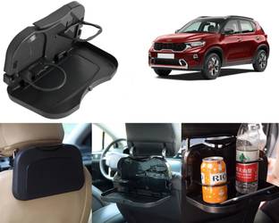 Selifaur FTB84-Multi-Functional Fordable Car Headrest Seat Back Food Tray, Dining Table Cup Holder Tray Table