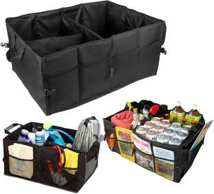 Feeling mall Car Trunk Organizer(53x43x27-cm) Multi Compartments Collapsible Portable Car Trunk Organizer