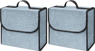 JVCV 2 PACK Car Trunk Boot Organizer Car Storage and Organizer Anti Slip Accessories Trunk Organizer