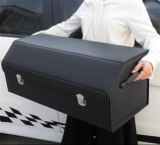 metreno Car Storage Organizer Car Truck Cargo Boot Tool Box for Travelling Picnic(Black) Trunk Organizer
