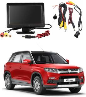 WheelCore 4.3inch Display + Reverse Camera for Maruti Vitara Brezza (2016 to 2019) Type 1 Black LCD