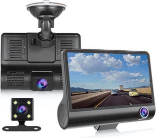 Rhobos Triple 1080P Dash Cam with Front, Inside & Rear Cameras Black LCD