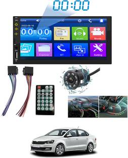 MATIES 7Inch Full HD Double din Screen With Parking Black Camera Black LED