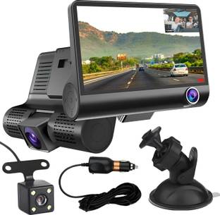 FABTEC 4Inch IPS DVR HD Screen Driving Recorder For Car Camera with Night Vision Black LCD