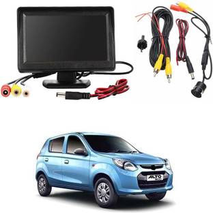 WheelCore 4.3inch Display + Reverse Camera for Maruti Alto 800 (2012 to 2015) Type 1 Black LCD