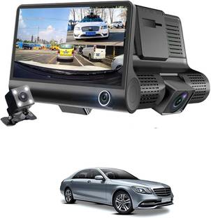 CCMM DVR 4inch 3way 170 Degree/Wide Angle 1080 Video Recorder Screen For Car Black LCD