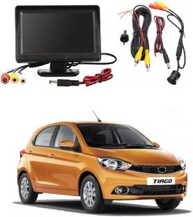 WheelCore 4.3inch Display + Reverse Camera for Tata Tiago (2016 to 2019) Type 1 Black LCD