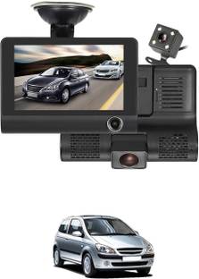 AYW 170 Degree/3 Lens G-Sensor 4Inch 3 Way DVR Video Recorder For Car Black LCD