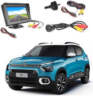 Auto Smart Look 4.3Inch Display with Rear View 8 Led Camera For Citroen C3 & eC3 Black LCD