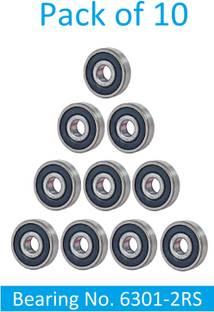 SINAL Pack of 10 Ball Bearing 6301 2RS with 12mm inner and 37mm outer (BER35.3) Wheel Bearing