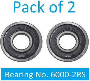 SINAL Pack of 2 Ball Bearing 6000 2RS with 10mm inner and 26mm outer (BER60.1) Wheel Bearing