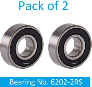 SINAL Pack of 2 Ball Bearing 6202 2RS with 15mm inner and 35mm outer (BER24.1) Wheel Bearing