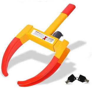ALLEXTREME CQ6994B Heavy Duty Anti Theft Wheel Lock Clamp Anti-Theft Towing Parking Boot Tire Claw Adjustable for Auto Car Truck with Two Keys Wheel Lock