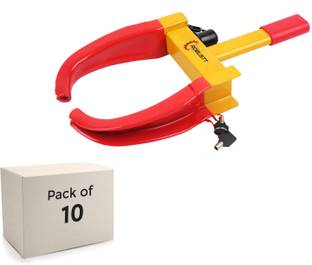 Robustt old Rolled MS Steel Adjustable Anti-Theft Wheel Clamp Lock With 2 Keys Car tyre lock Wheel Lock