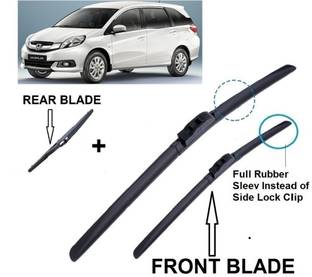 AutoClean FRONT FRAMELESS WIPER & REAR BLADE MOBILIO (PACK OF 3 PC) Windshield Wiper