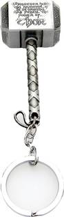24x7eMall Thor Hammer Silver Locking Key Chain