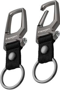 Spigen Key Ring Clip, Car Keychain Clip, Bottle Opener Keychain Locking Carabiner