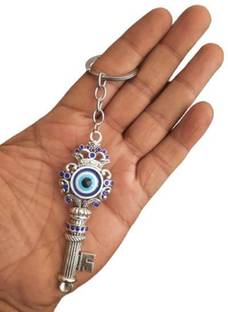 Filsfa Evil Eye Keychain For Bike/Car Gifting With Key Ring Anti-Rust Locking Key Chain