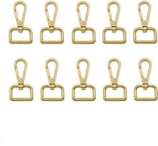 CROATIA Premium Heavy Metal Lobster Clasps - Wide 3/4 Inch D Ring 360 Swivel Snap Hook Locking Carabiner
