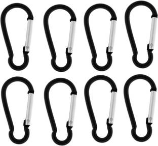 APNA KANHA Carabiner Spring Clip Hook Keychain for Outdoor Hiking Travelling ( Pack of 8 ) Locking Carabiner