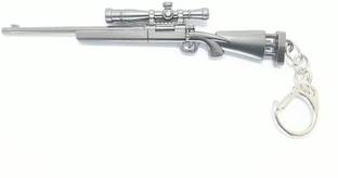 eWAVE PUBG Real 3D Metal Body M24 SES Sniper Weapon 120mm Length Locking Key Chain