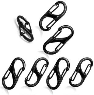 StyleOxx 7 Pcs S Biner Zipper Clips Anti Theft,Zipper Locks for Backpacks Clip Locking Carabiner