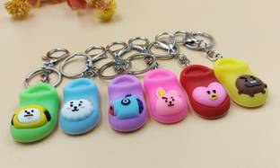 Preili's Shoe Bt21 Key Ring Chain for Kids Girls Pack of 6 Key Chain