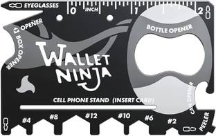 Sindhia Wallet Ninja 18 in 1 Multi-purpose Credit Card Size Pocket Tool Key Chain