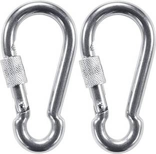 Fitcozi Stainless Steel Screw Lock Carabiner Hooks Locking Carabiner