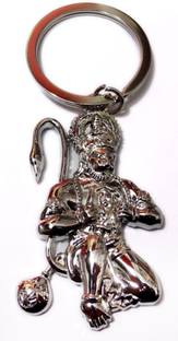 ADITYA TRADERS Metal "Sri Ram On Hanuman Heart" Pure Metal Attractive Keychain Key Chain