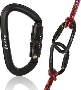 Verilux Heavy Duty Aluminum Alloy D Lock Carabiner Auto Lock for Climbing Hammocks Tree Locking Carabiner