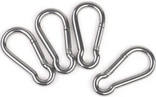 KeyBiner Stainless Steel Spring Snap Hook Carabiner Pack of 4 Carabiner