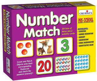 Creatives Number Match Early Learning Math Game Counting & Number Recognition Game Ages 3+