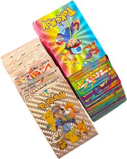 valuableplus 10Pcs Playing Cards Rose gold & Rainbow V GX EX DX Card (5Pc Each Color)