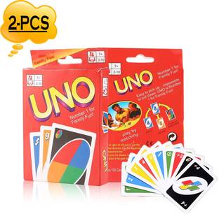 KOBBET 2-PCS Uno playing card game for kids for adult,set-112 card game indoor &