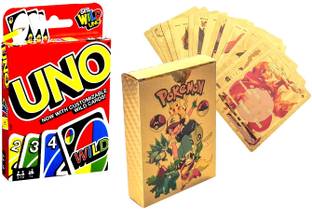 saburi 108 UNO Matching Card Game And 55pcs Pokemon Gold Card Box V Series
