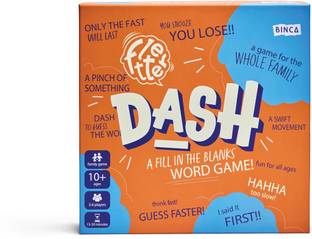 Binca Fletter Dash, A Fun Fill-in-The-Blanks Card Game for Kids and Adults, Word Game